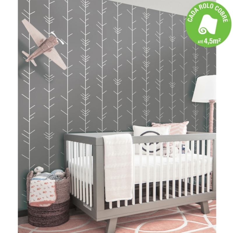 Papel de Parede Quarto de Bebê Interlagos - Papel de Parede Quarto de Bebê